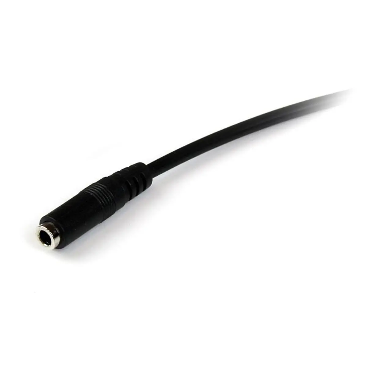 Audio-Verlängerungskabel 3,5mm/3,5mm Stecker/Buchse Schwarz 1m