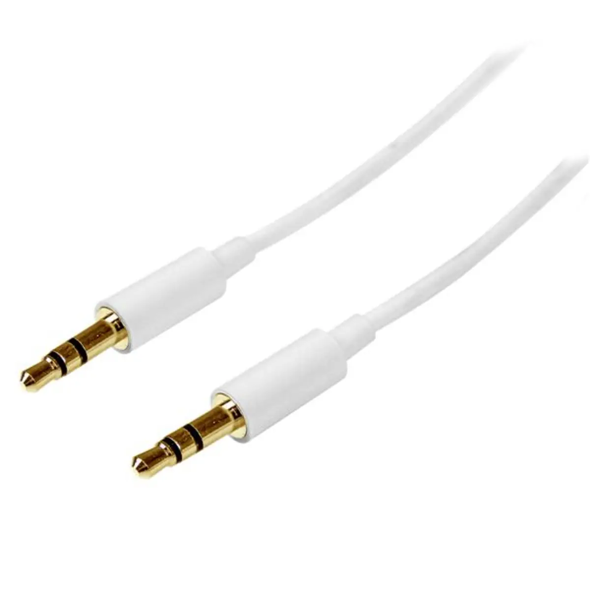 Stereo Audiokabel 3,5mm/3,5mm Stecker/Stecker Weiß 1m