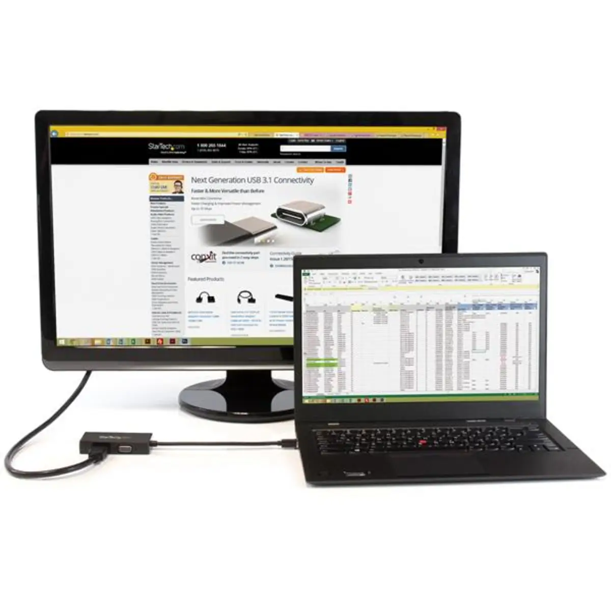 StarTech Mini-DisplayPort to VGA/DVI/HDMI adaptor black