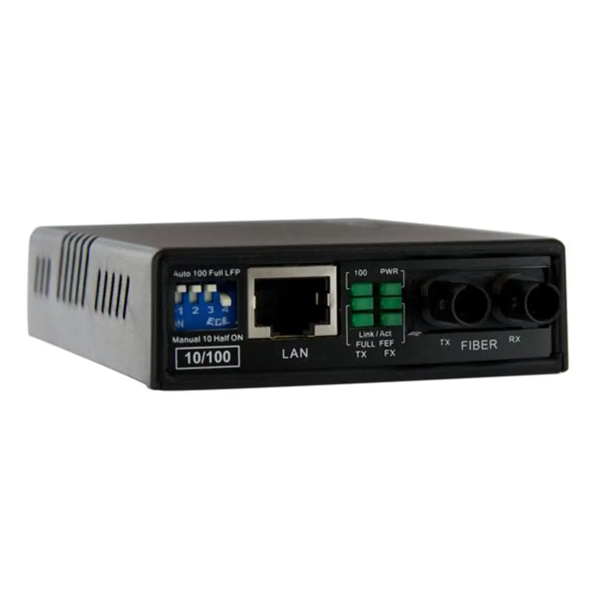 Fast Ethernet Multimode ST LWL/Glasfaser Kupfer Medienkonverter 10/100 Mbit/s 2km