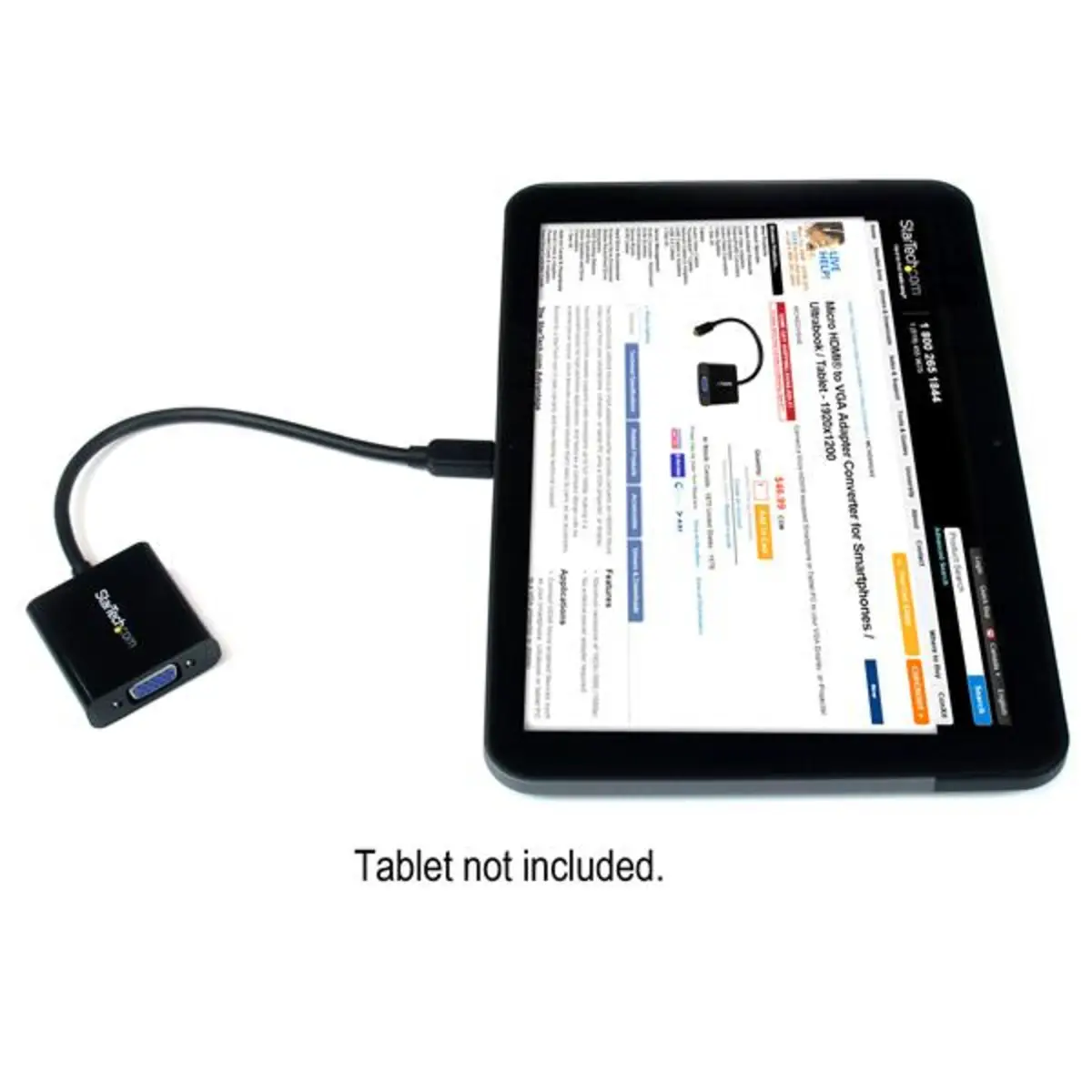 Micro-HDMI/VGA Adapter Stecker/Buchse Schwarz