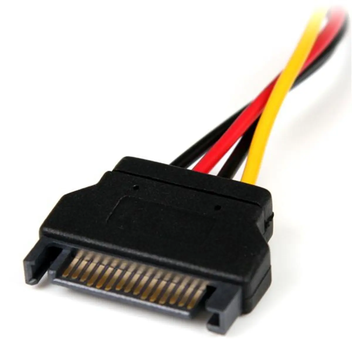SATA auf LP4 Power Adapterkabel Stecker/Buchse schwarz 15cm