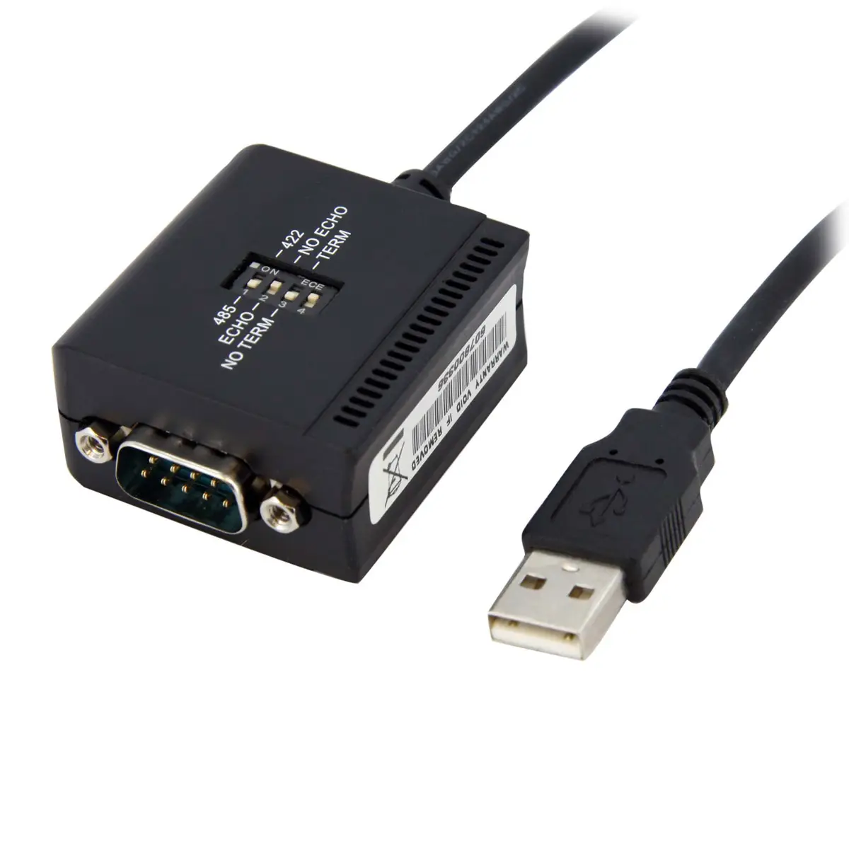 USB 2.0 auf Seriell Adapter Kabel DB9-M/USB-A-FM Stecker/Buchse Schwarz 1,8m