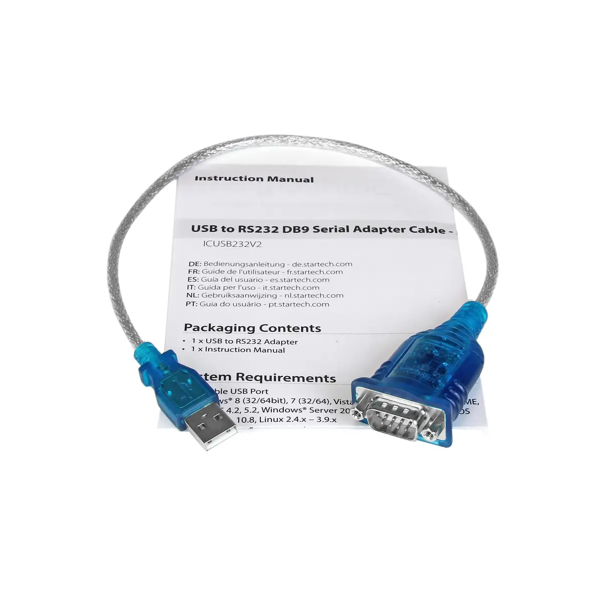 StarTech USB to Serial adaptor plug/plug silver 0,4 m