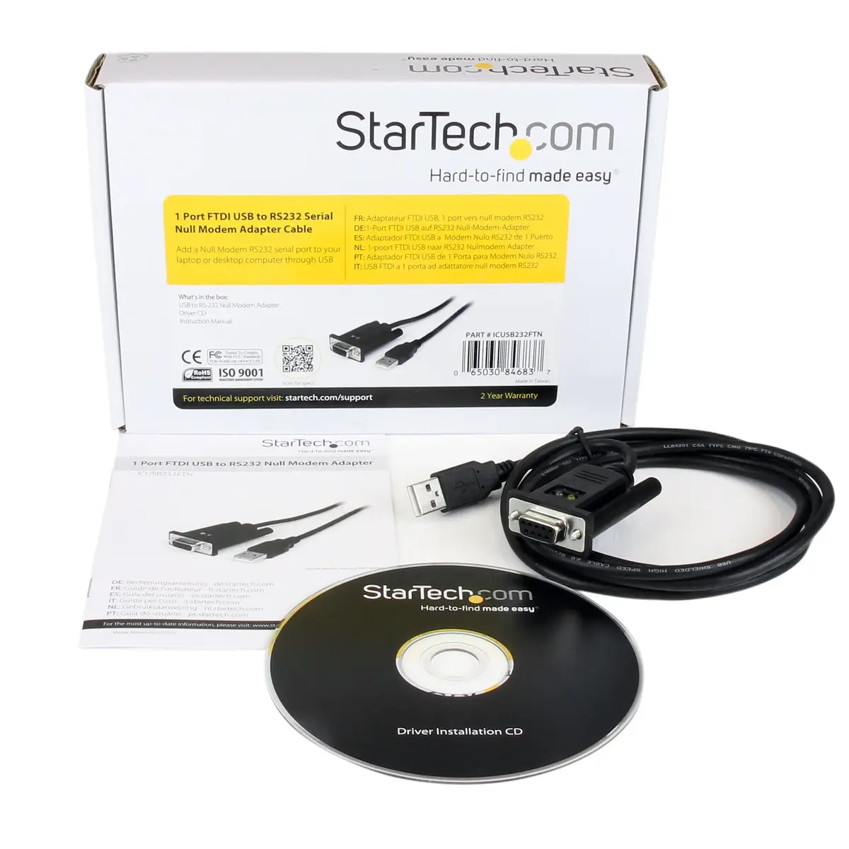 USB zu Serial DCE Adapter Schwarz 1 m