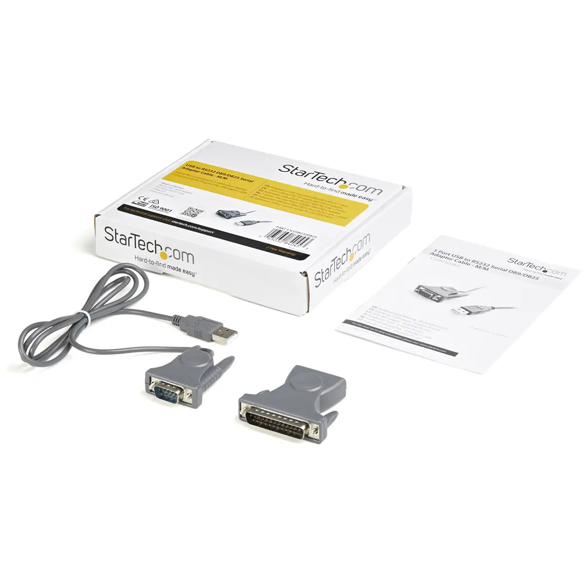 StarTech USB 2.0 to Serial adaptorcable grey 0,9 m