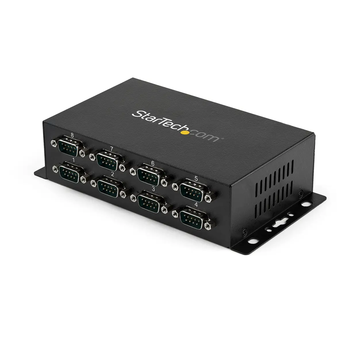 8 Port USB auf Seriell Adapter Hub DIN-Schienen/Wandmontagefähig USB/8xDB-9 Schwarz