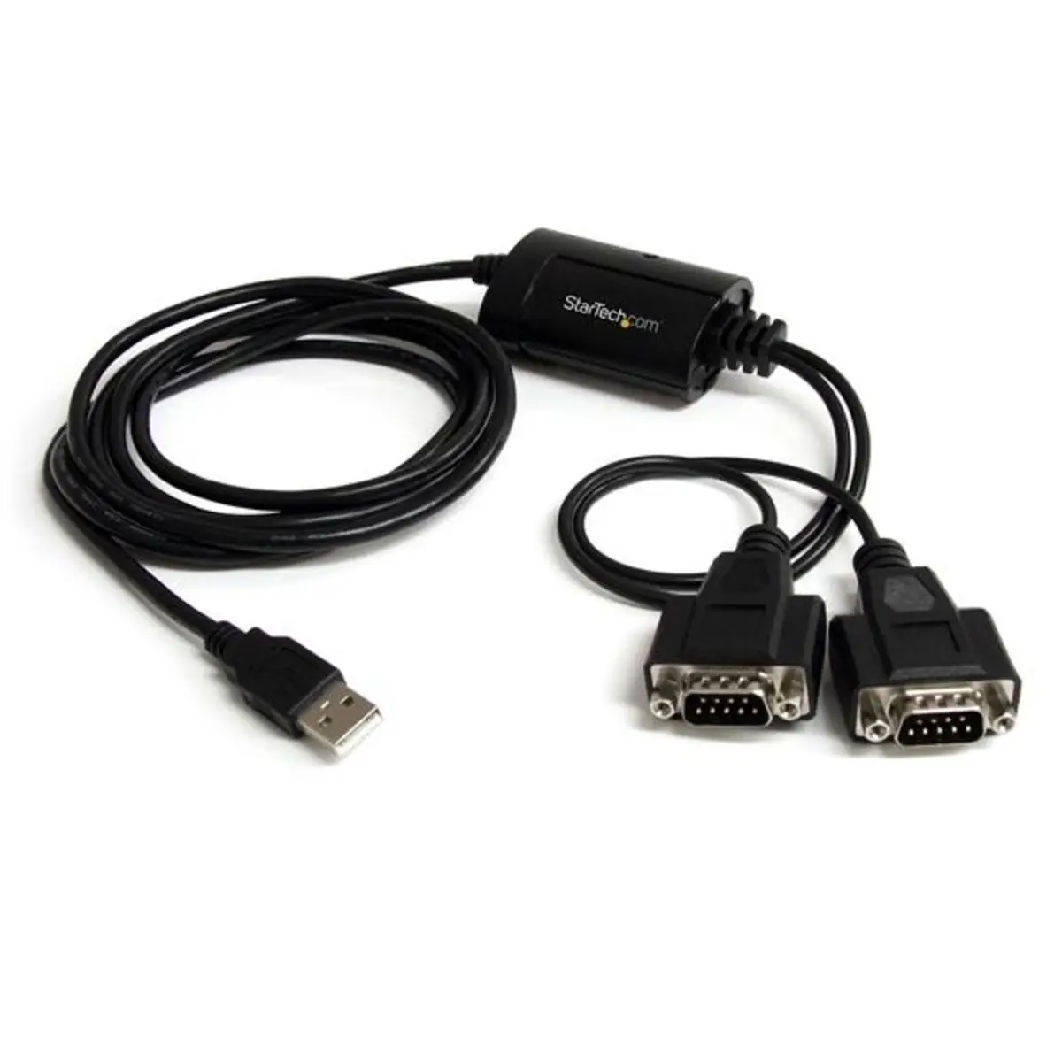 StarTech USB to Serial cable 2 Port black 1,8m