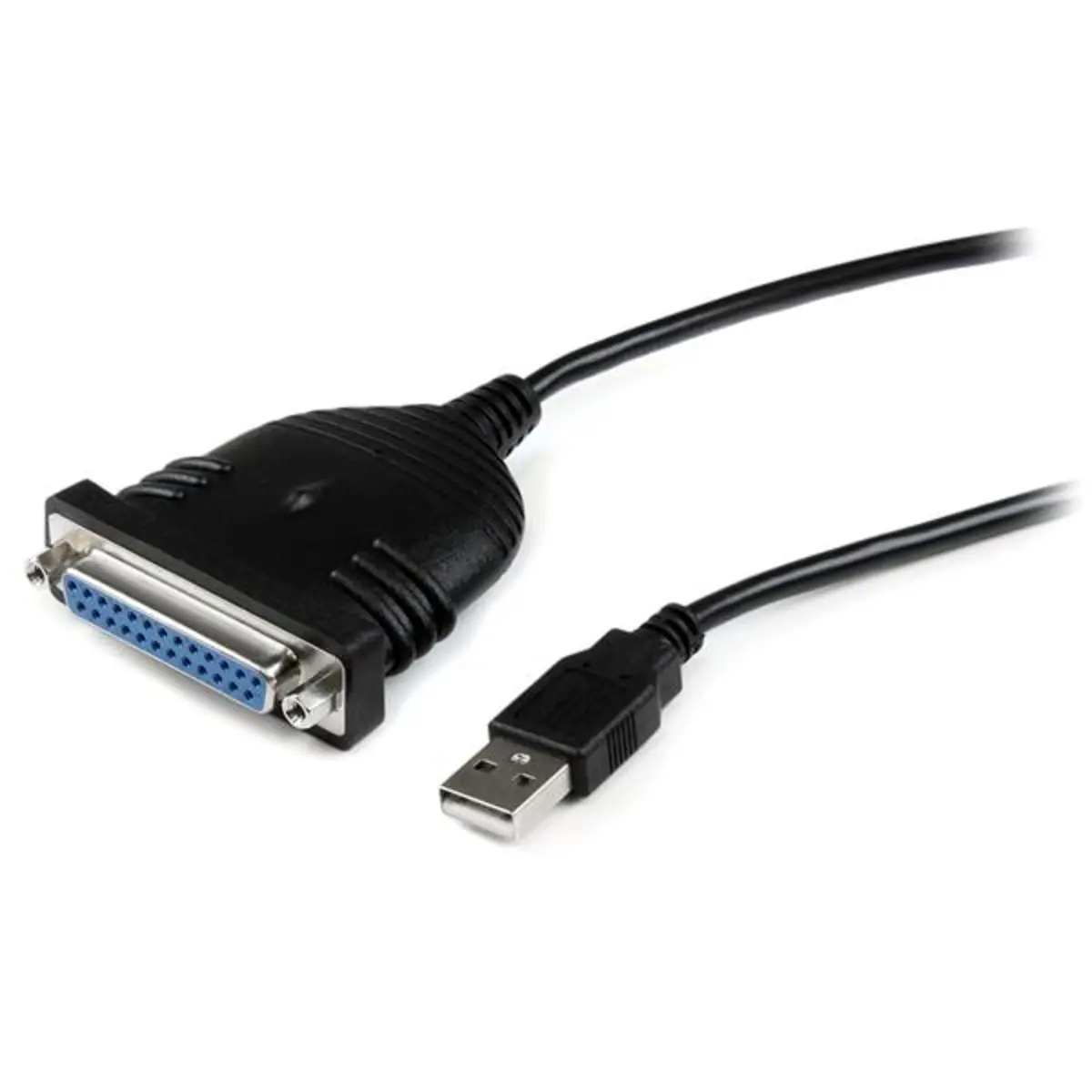 USB zu Parallel Adapterkabel Stecker/Stecker schwarz 1,5m