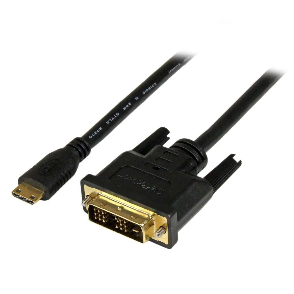 Mini HDMI/DVI-D Anschlusskabel Stecker/Stecker Schwarz 2 m