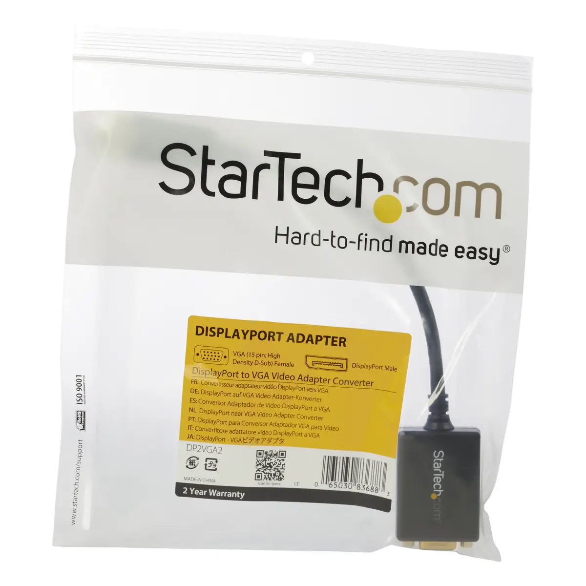 StarTech DisplayPort/VGA adaptor black