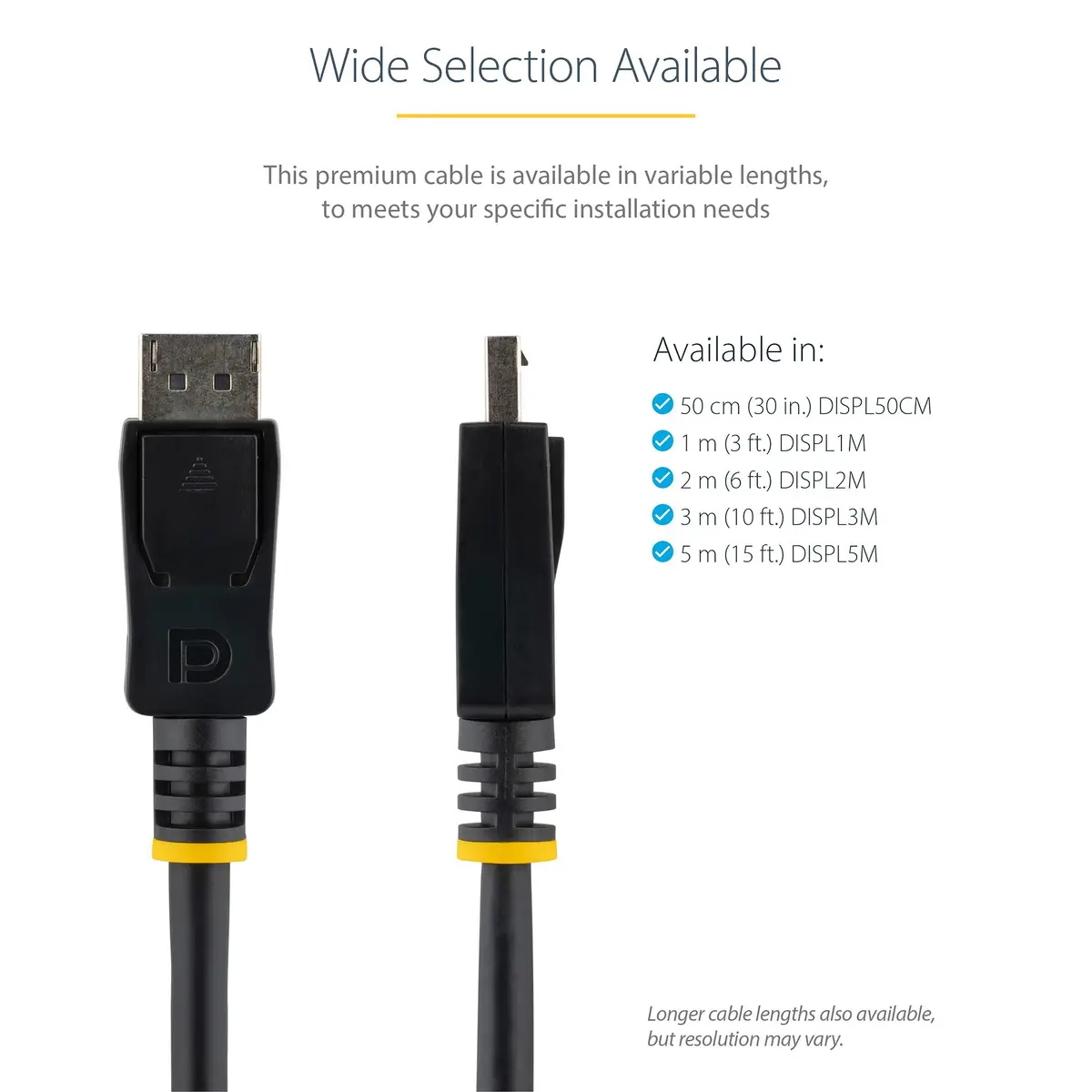 DisplayPort Kabel Stecker/Stecker Schwarz 0,5 m