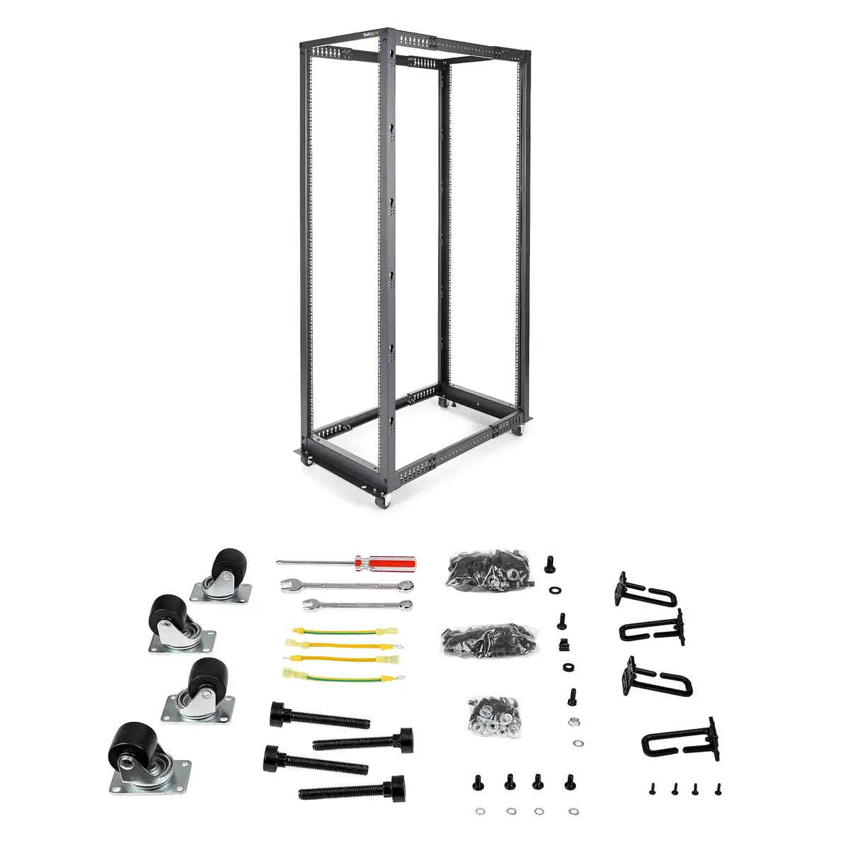 42HE 4 Pfosten Open Frame Rack tiefenverstellbar
