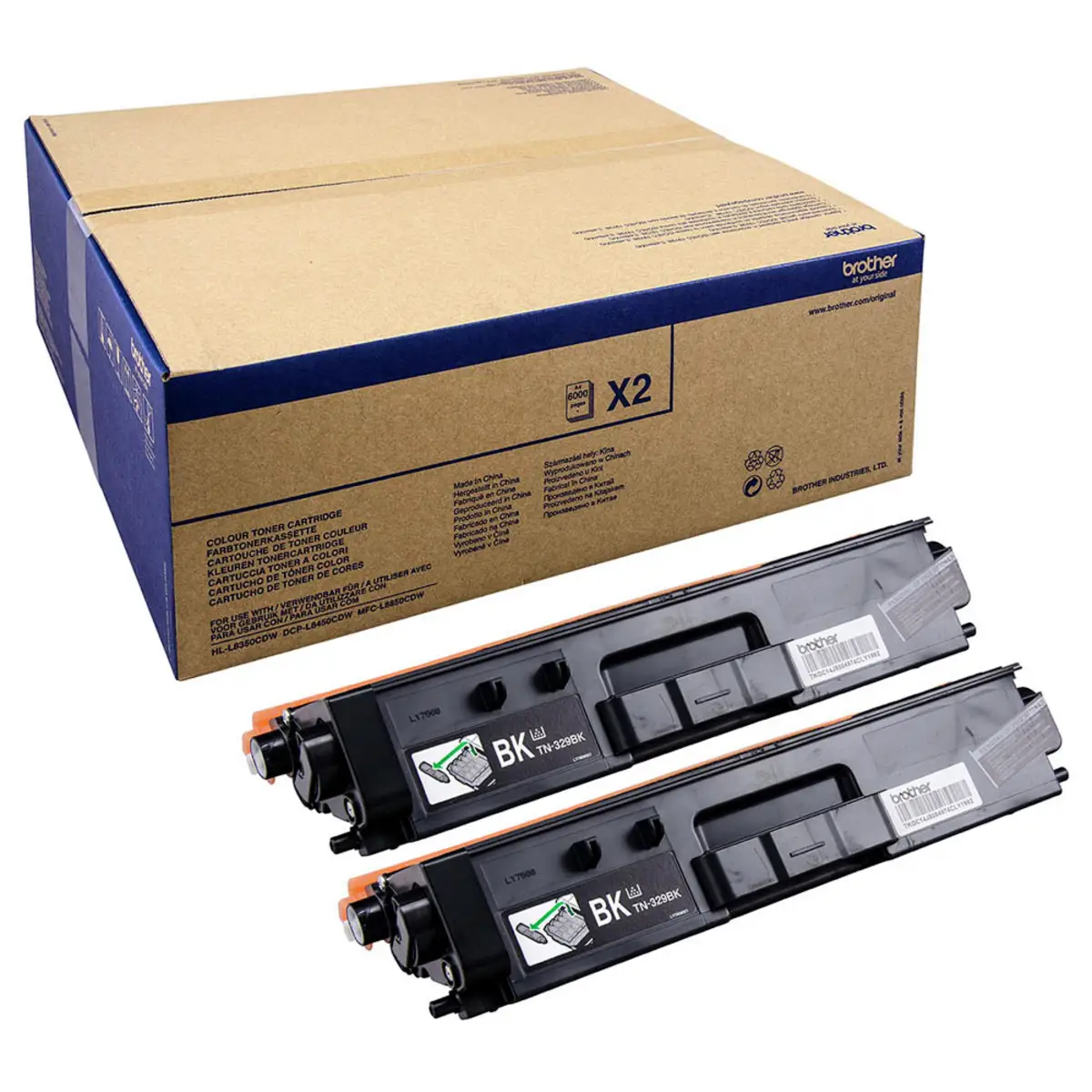 Toner TN329BK je 6000 Seiten black Twin Pack