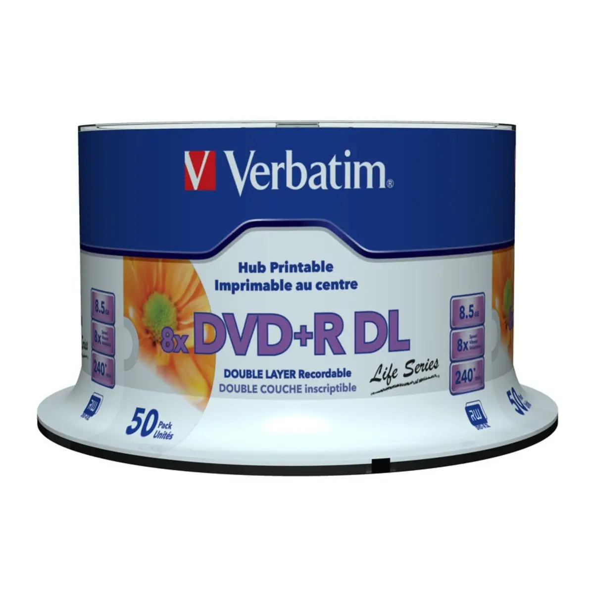 DVD+R 8.5 GB DL 8fach Life Series 50er Spindel