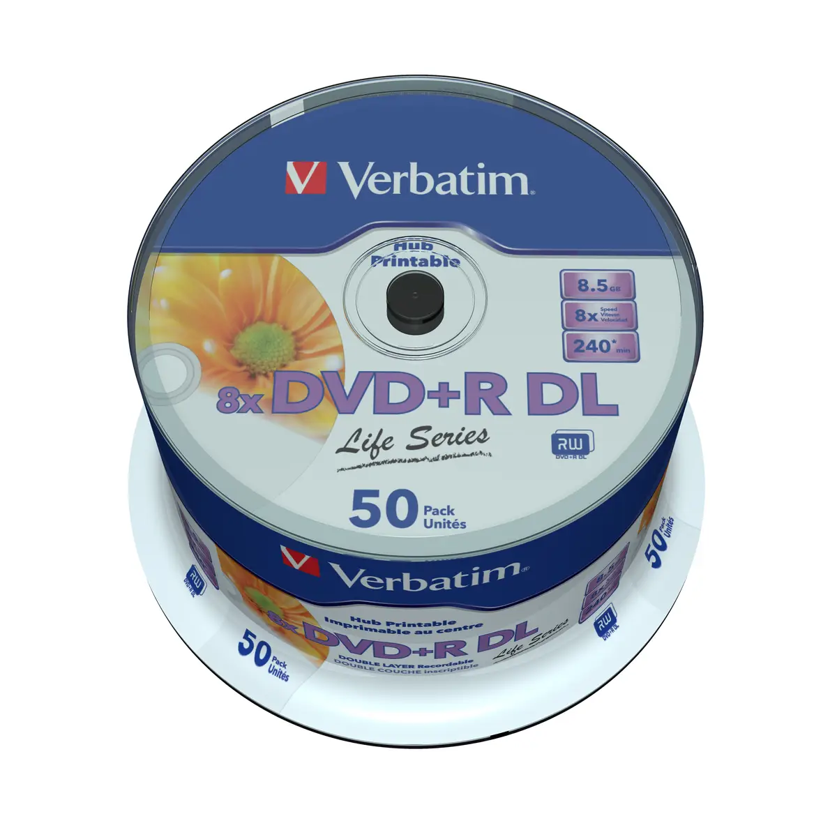 DVD+R 8.5 GB DL 8fach Life Series 50er Spindel