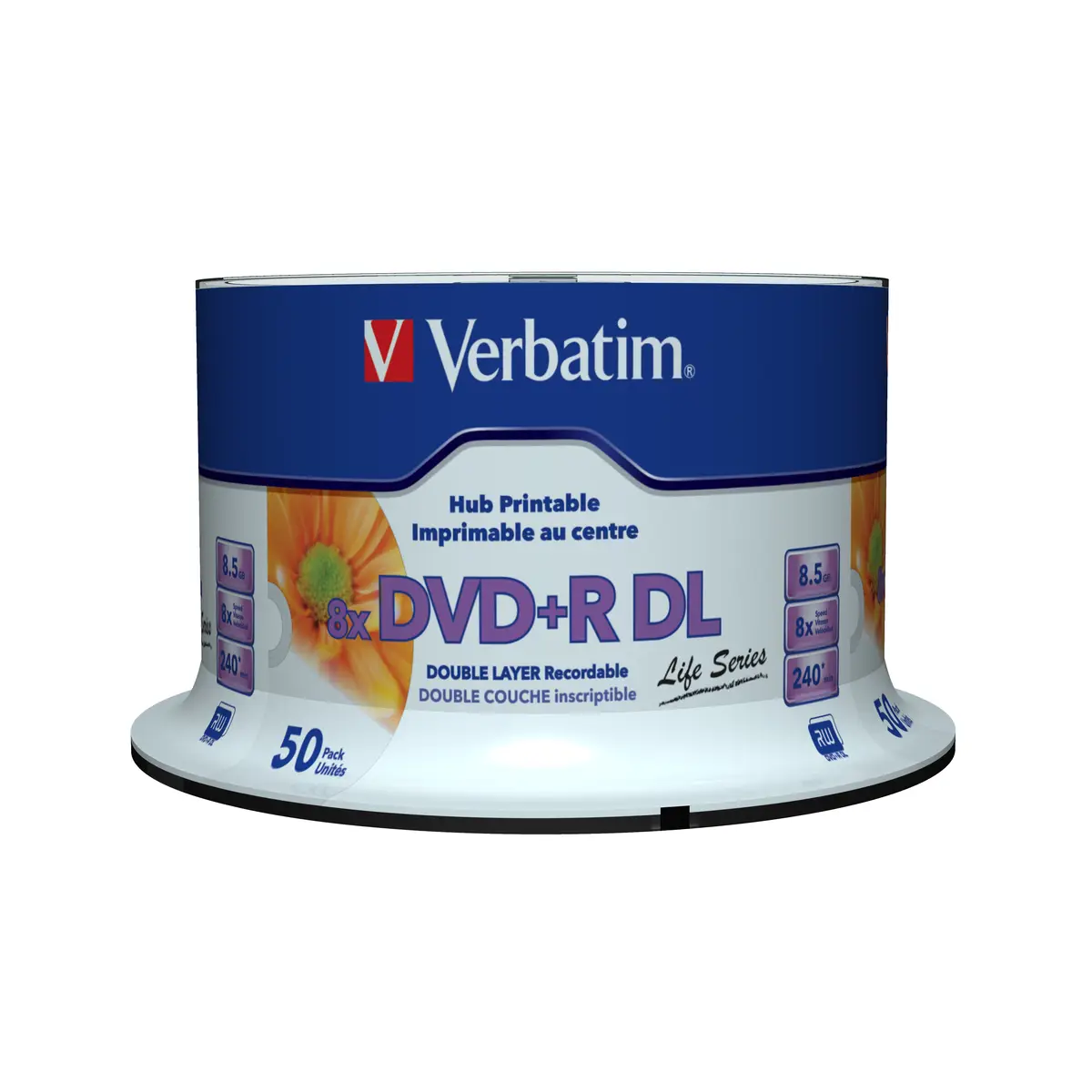 DVD+R 8.5 GB DL 8fach Life Series 50er Spindel