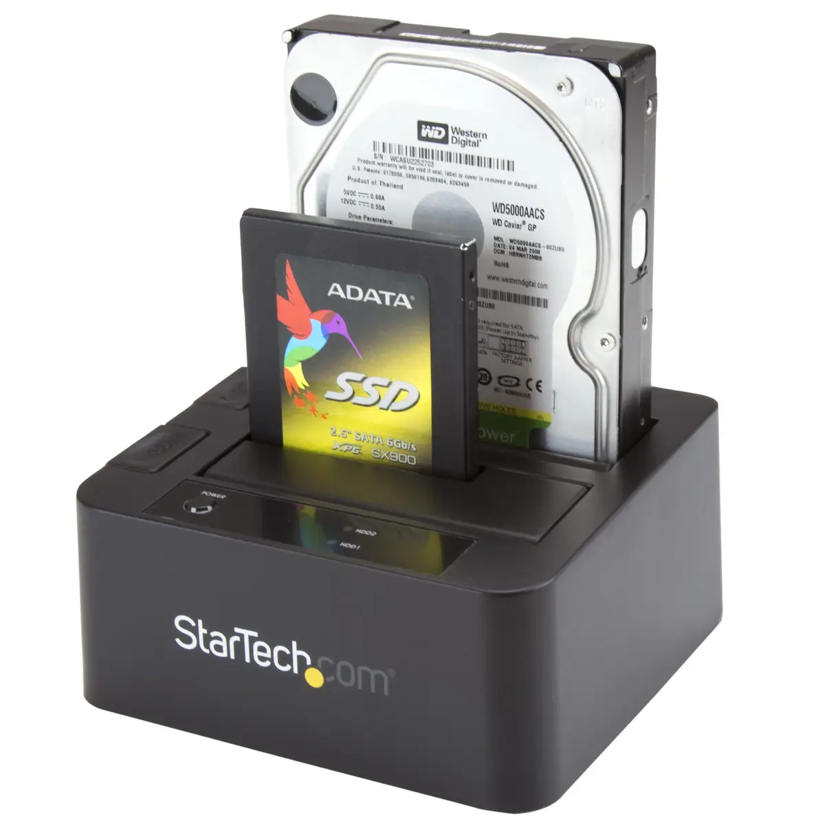 2-fach USB 3.0 / eSATA Festplatten Dockingstation mit UASP für 2,5/3,5" SSD / HDD