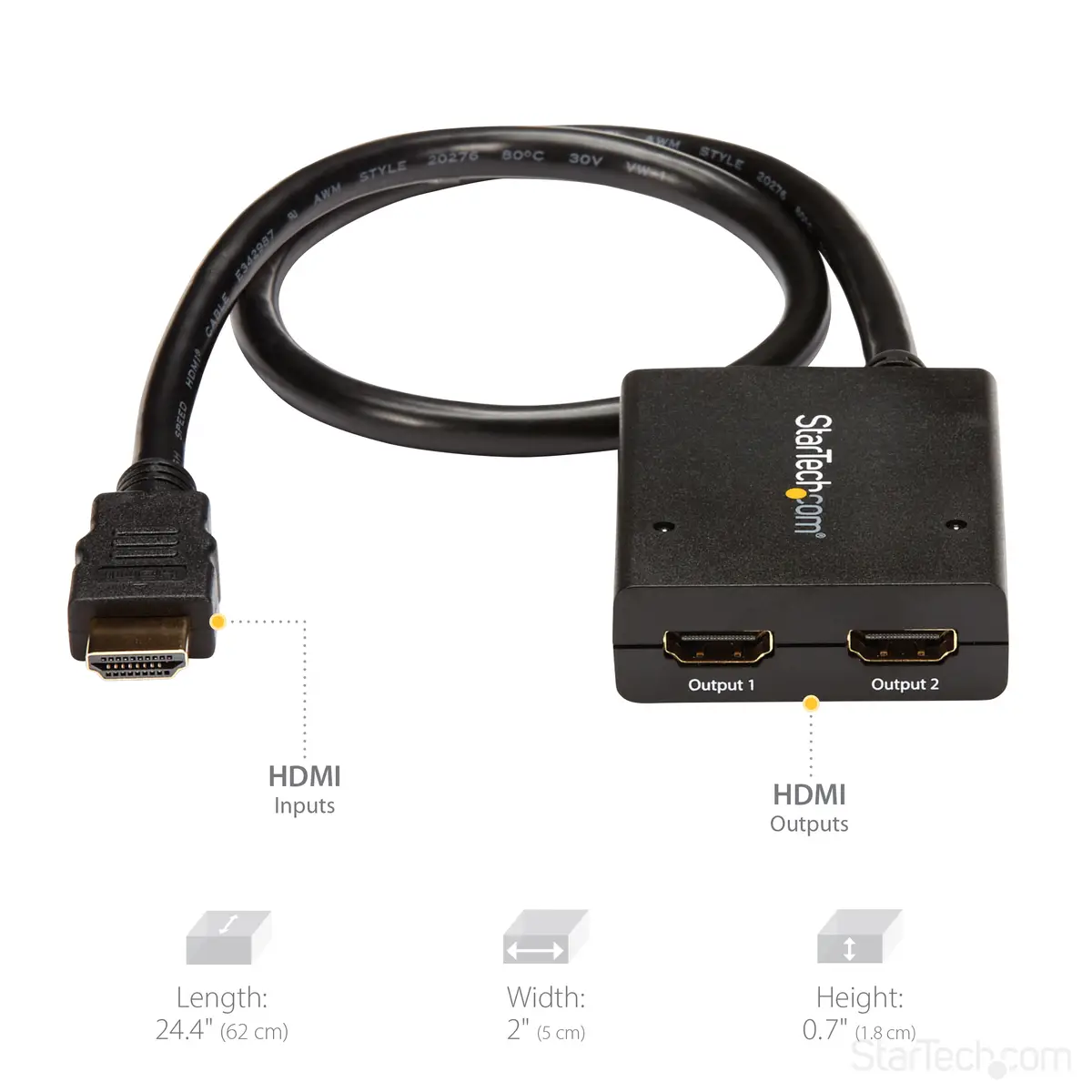 2 Port 4K HDMI Video Splitter
