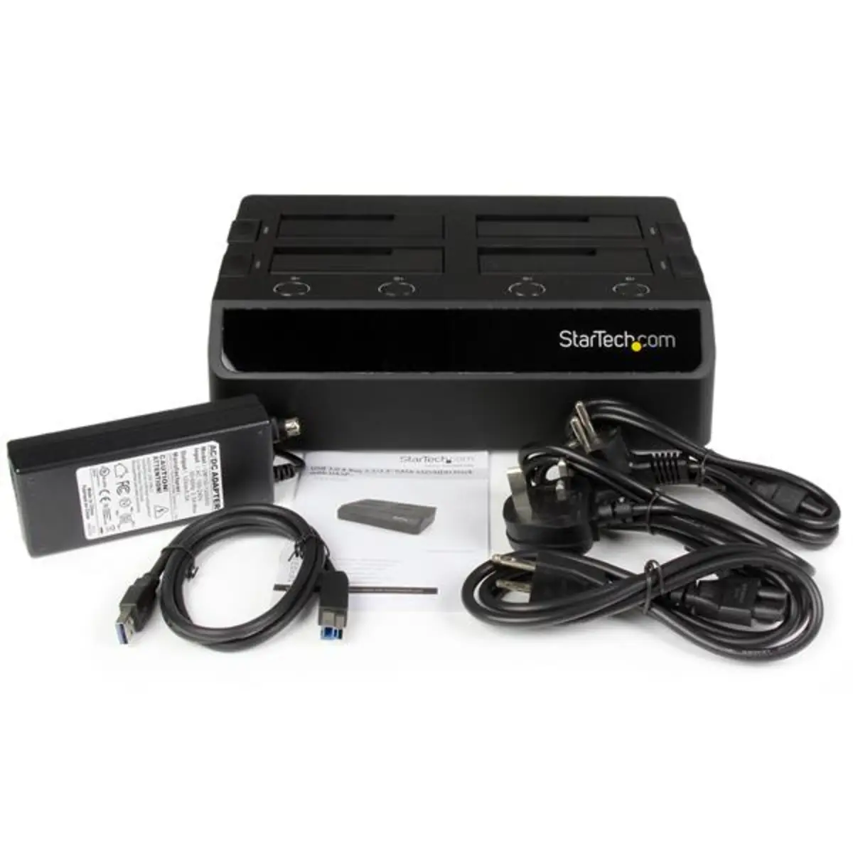 Festplatten/SSD Dockingstation USB 3.0 4 Bay 2,5"/3,5" SATA III mit UASP und zwei Lüftern