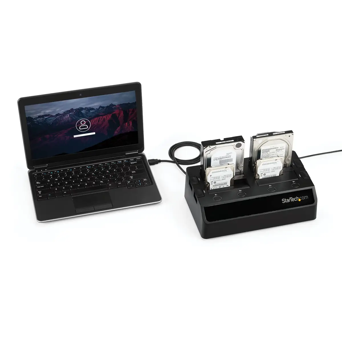 Festplatten/SSD Dockingstation USB 3.0 4 Bay 2,5"/3,5" SATA III mit UASP und zwei Lüftern