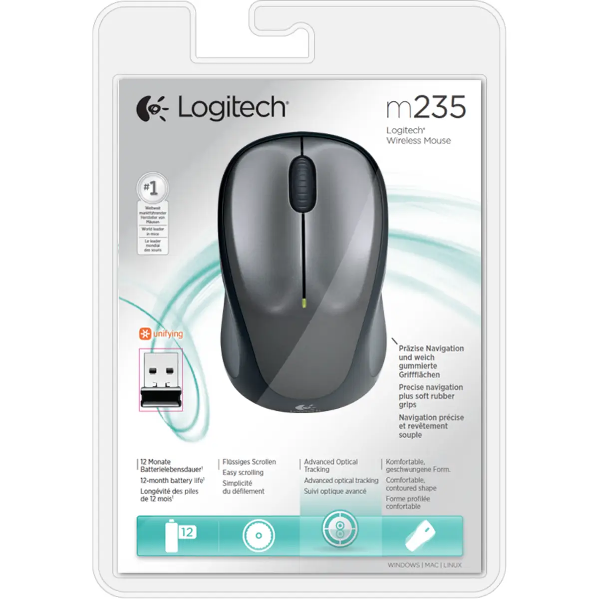 Wireless Mouse M235 3-Tasten schwarz