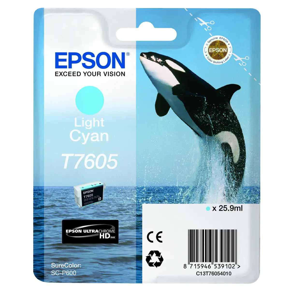 Tintenpatrone T7605 Hell Cyan 26ml
