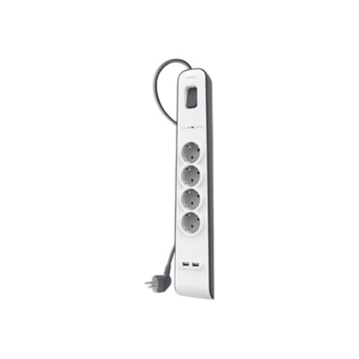 Surge Plus Überspannungsschutz, 4-Fach mit 2 x universal USB Ladeport, 2,4 A, 2 Meter