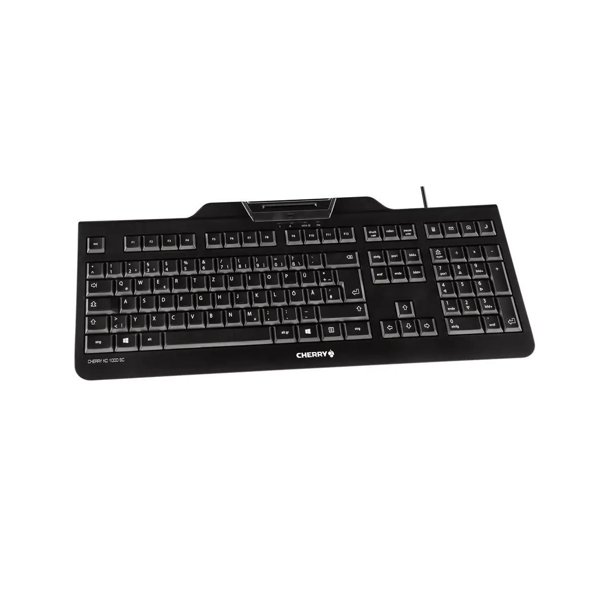 KC 1000 SC Tastatur USB Schwarz Layout Deutsch