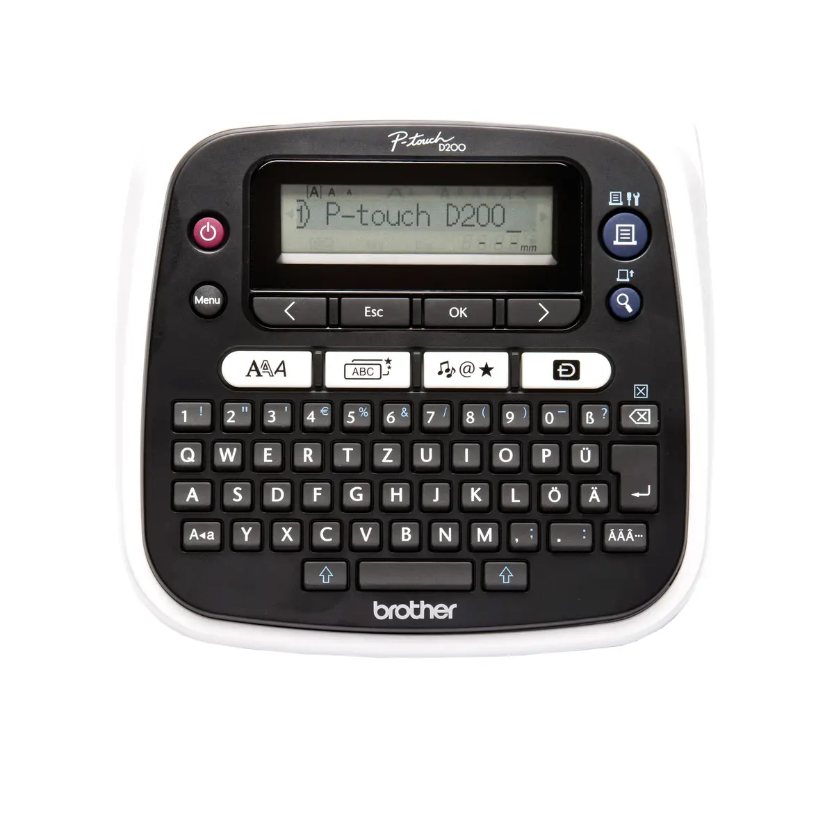 P-touch PT-D200BW Thermotransfer 20 mm/Sek 180 dpi 9 mm Druckhöhe