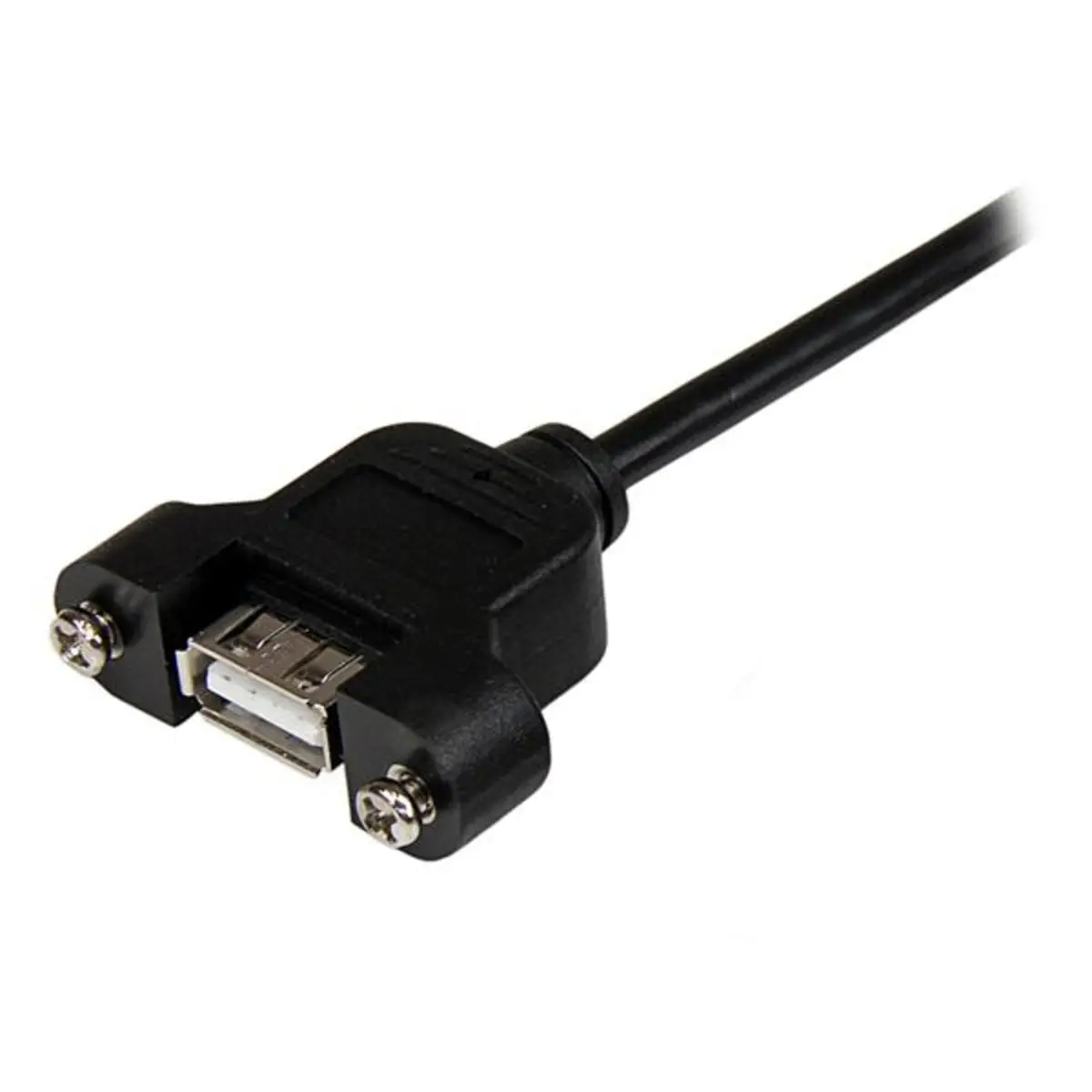 30cm USB A auf A Blendenmontage Kabel USB-A/USB-A Männlich/Weiblich Schwarz 0,6m
