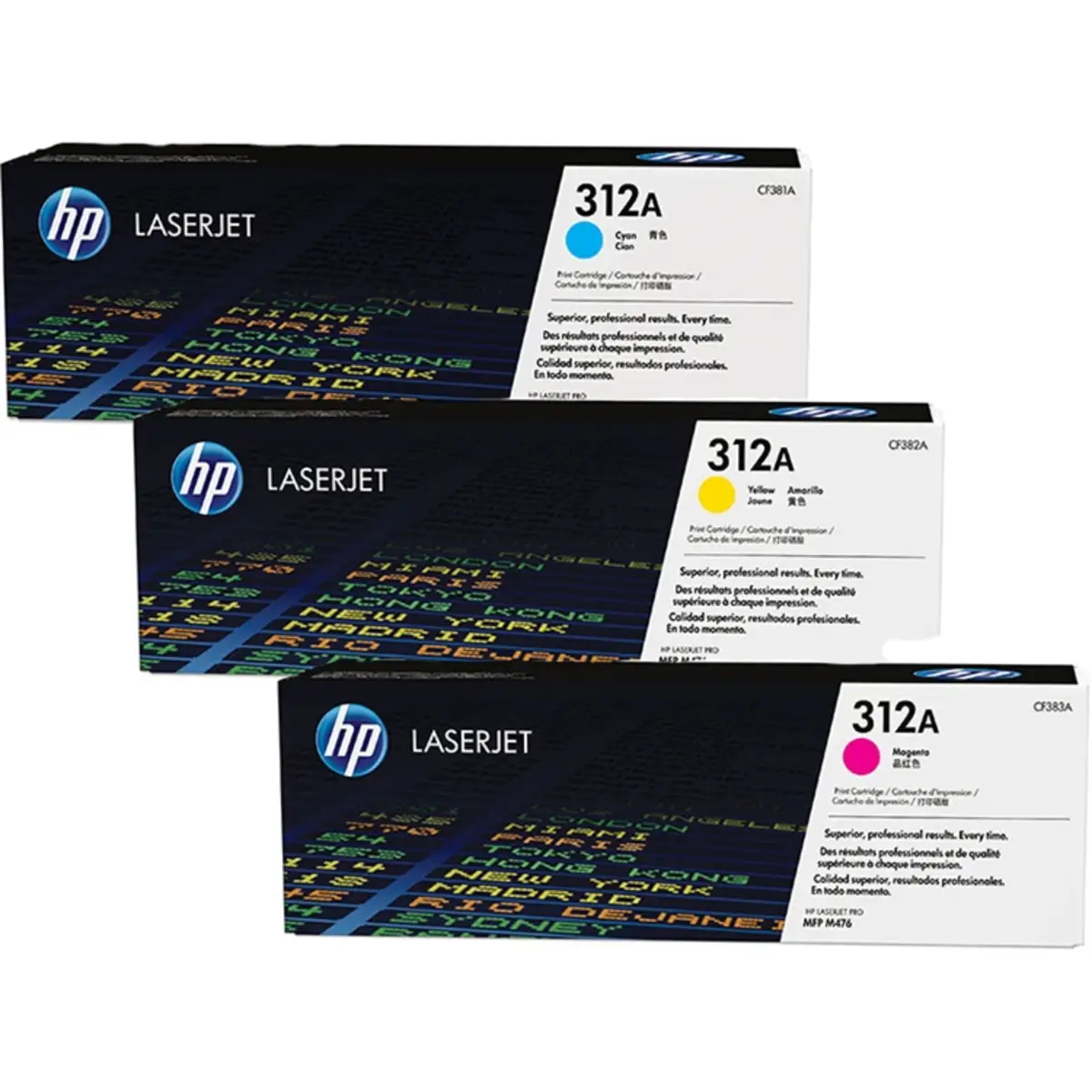 Toner CF440AM ca. je 2700 Seiten cyan/gelb/magenta Triplepack