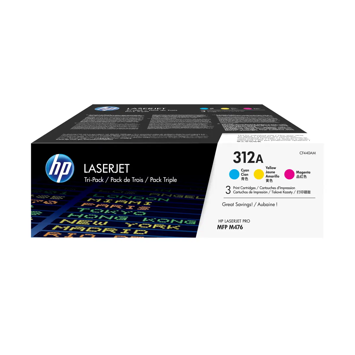 Toner CF440AM ca. je 2700 Seiten cyan/gelb/magenta Triplepack
