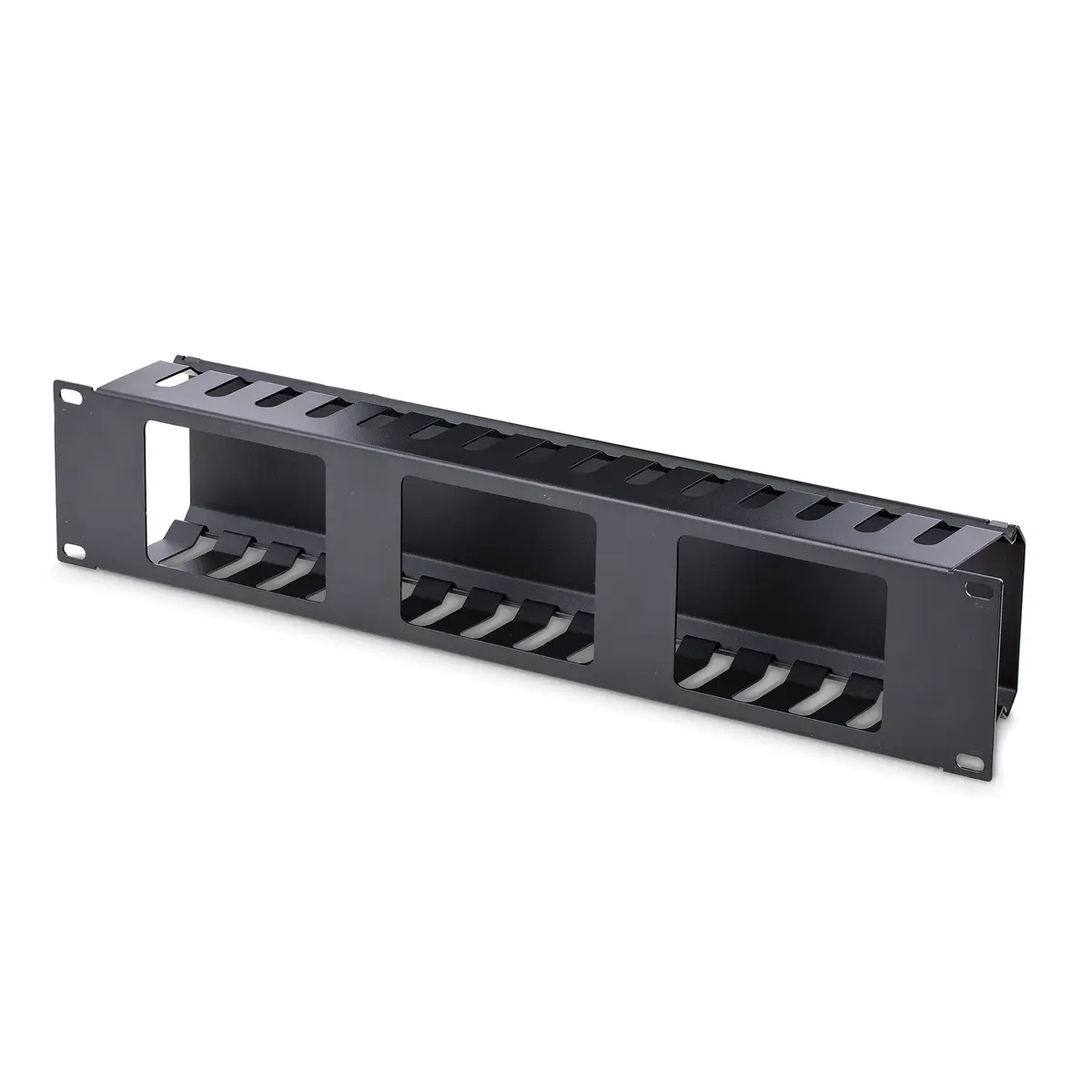 2 HE 19" Rangierpanel/Kabelordner Kabelmanagement mit Abdeckung