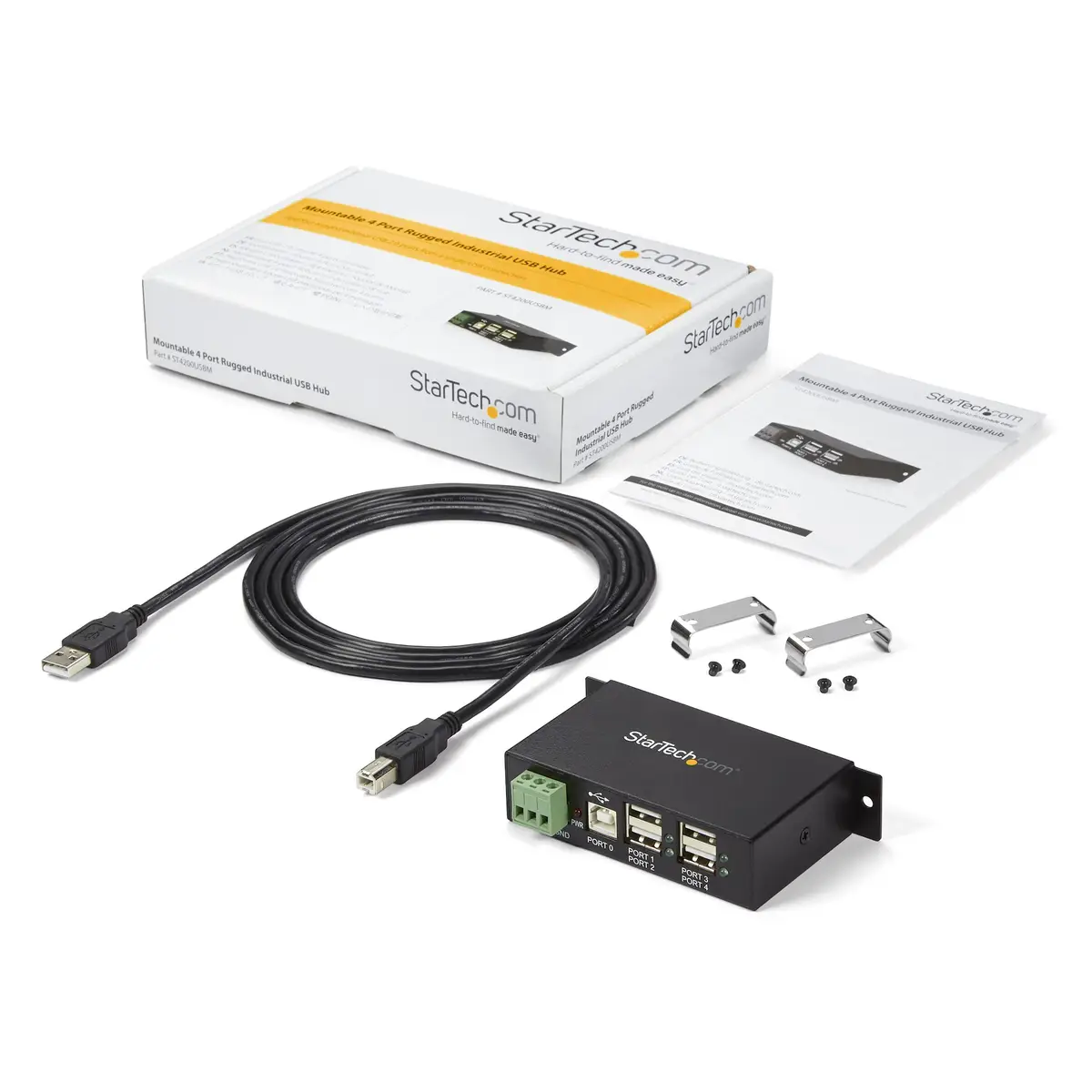 StarTech 4 Port USB 2.0 Hub black