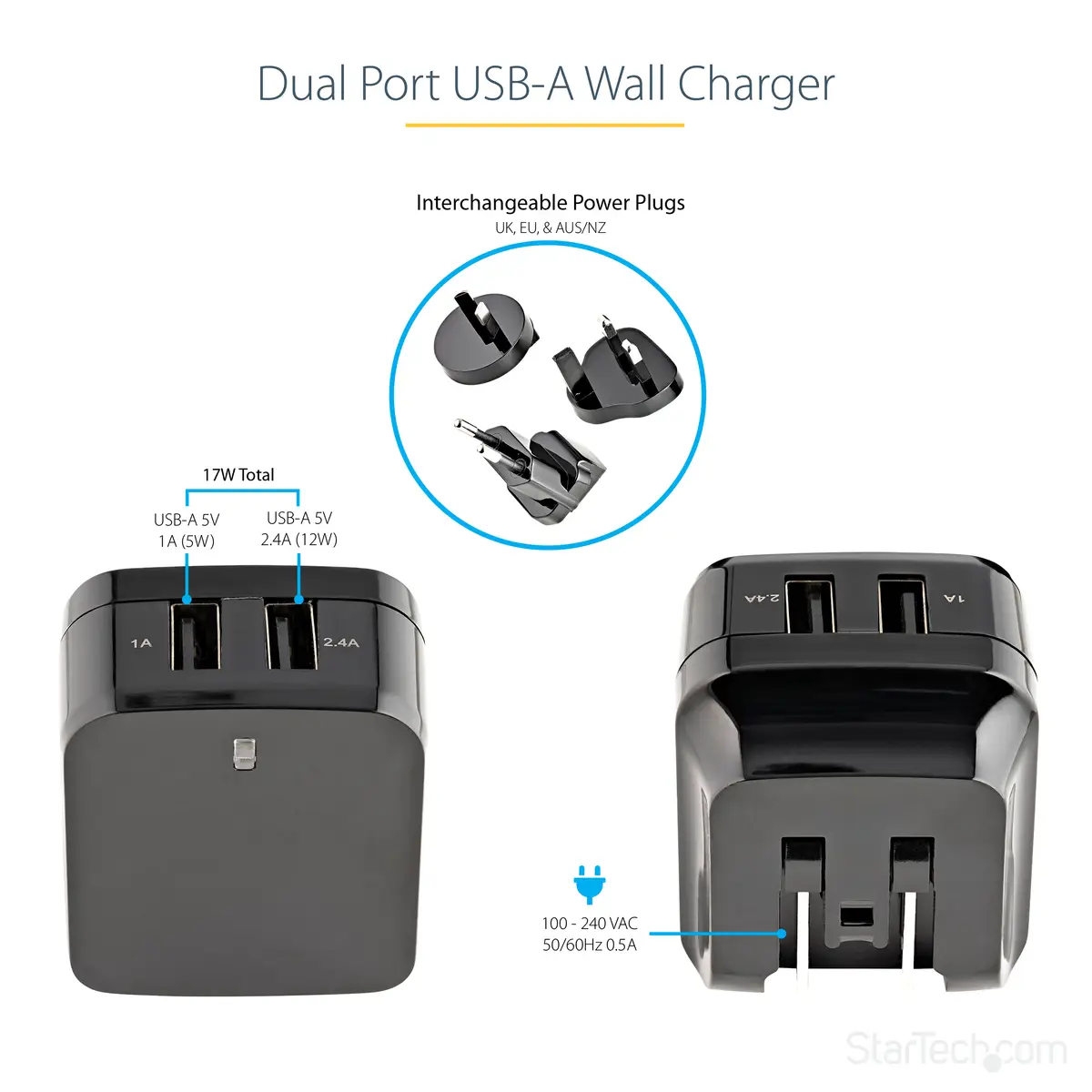 2-Port USB Ladegerät/Netzteil 17W