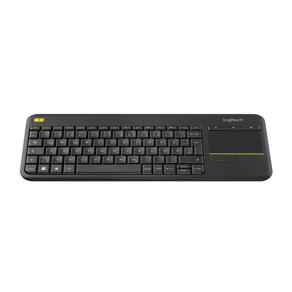Tastatur K400 Plus Wireless USB Schwarz Layout Deutsch