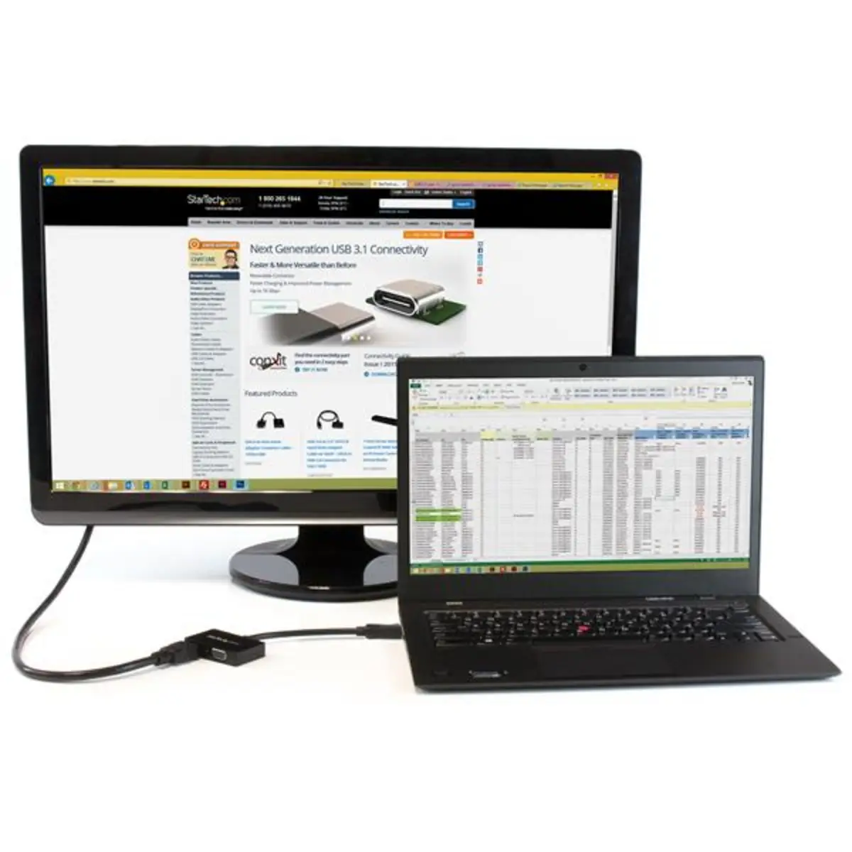 DisplayPort zu VGA / HDMI Konverter Schwarz