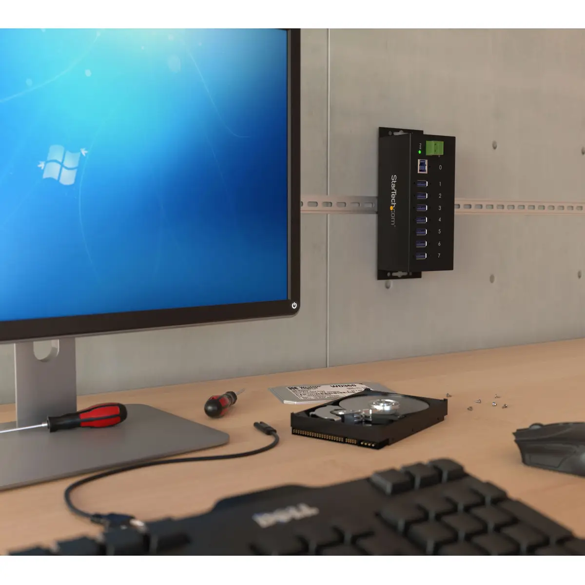 StarTech industrieller 7-Port USB 3.0 Hub with overVoltagesprotection
