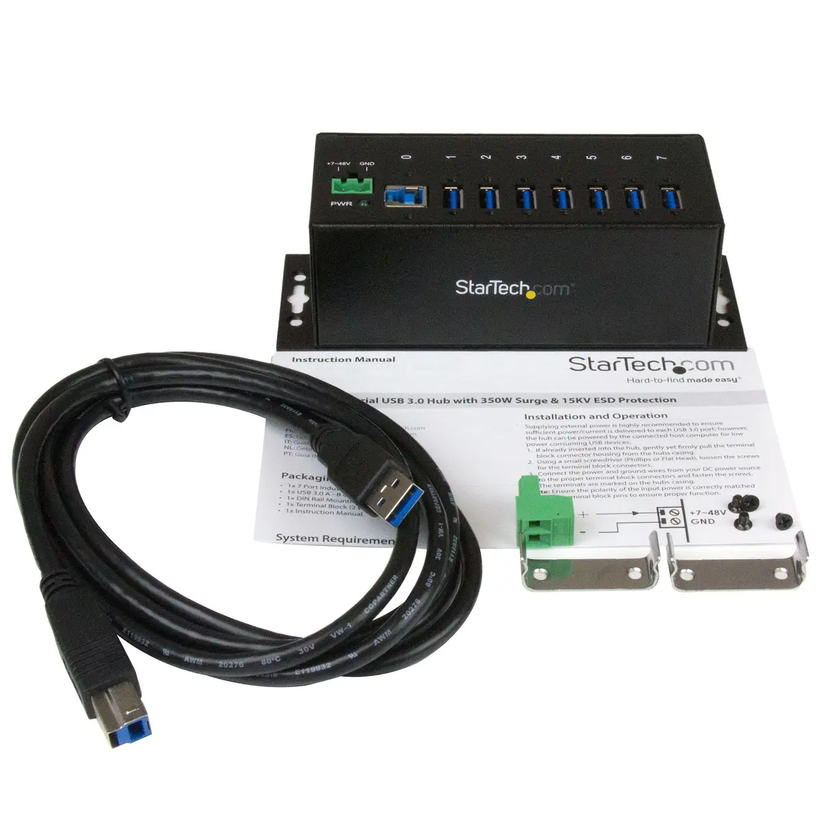 StarTech industrieller 7-Port USB 3.0 Hub with overVoltagesprotection