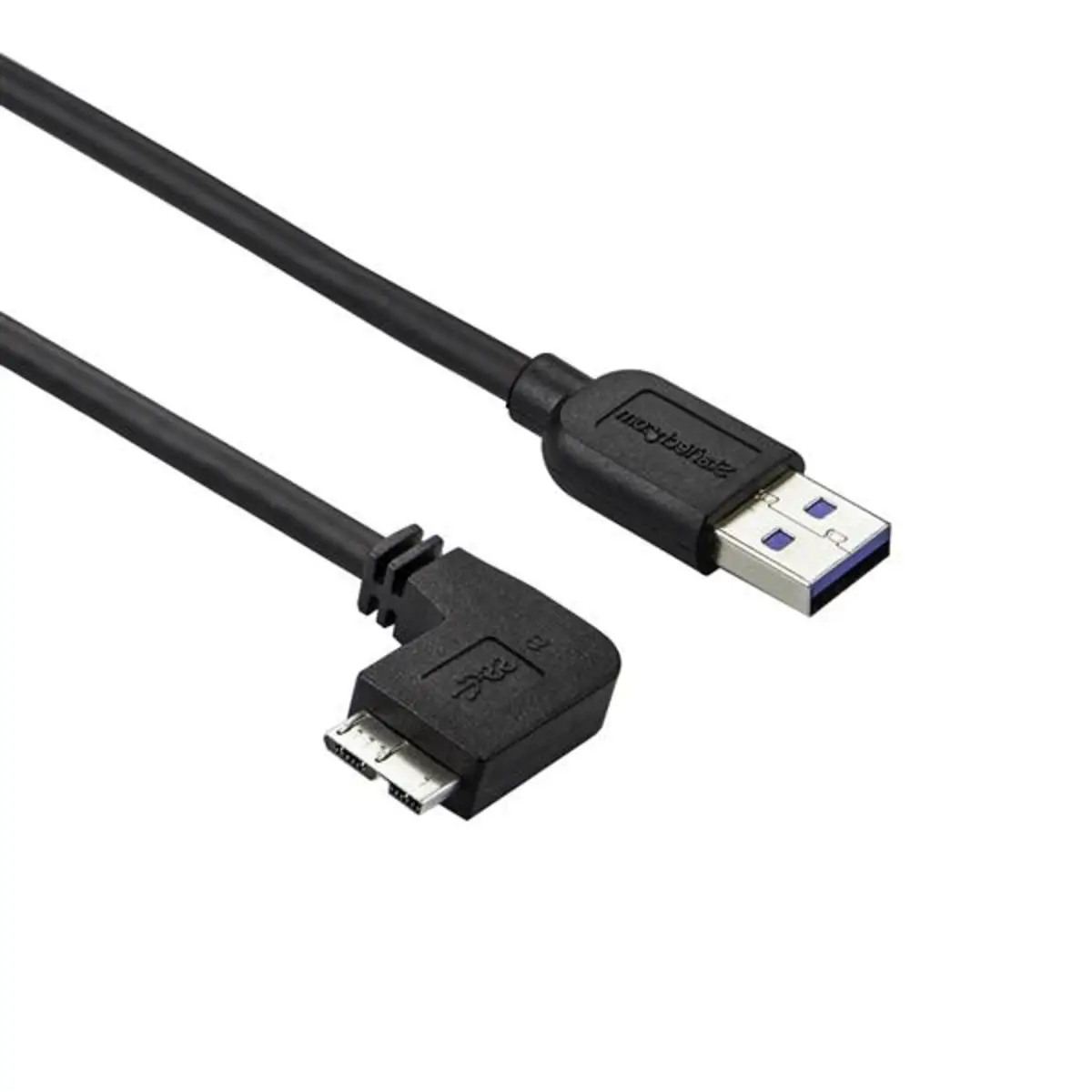 Micro USB 3.0 Kabel links gewinkelt Schwarz 2 m