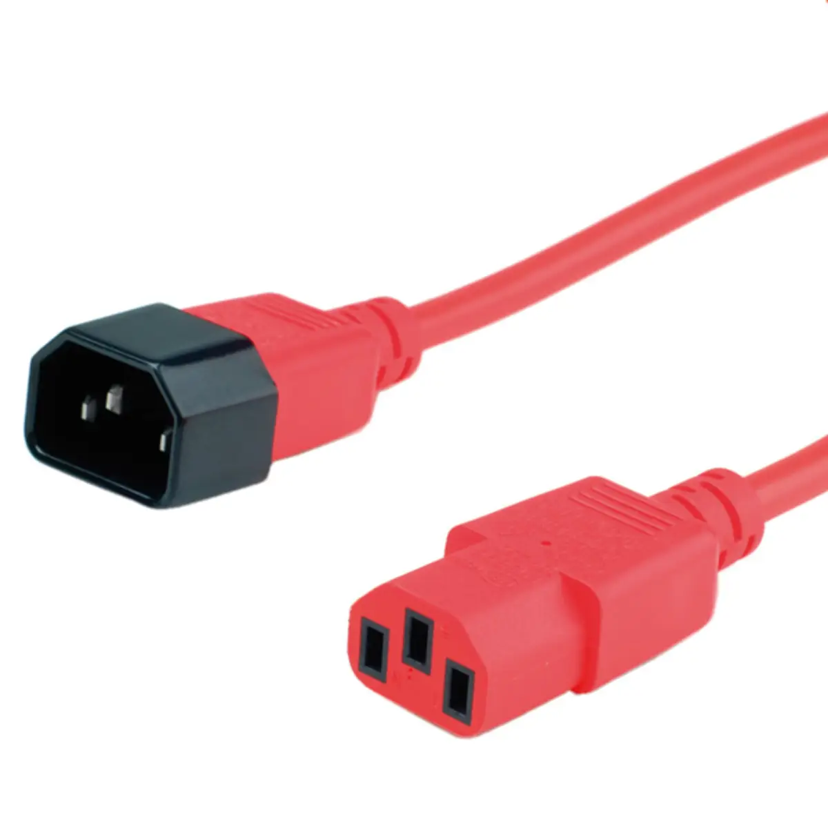 Spannungsversorgungs-Verlängerungskabel IEC 320 EN 60320 C14/IEC 320 EN 60320 C13 Rot 1,8 m