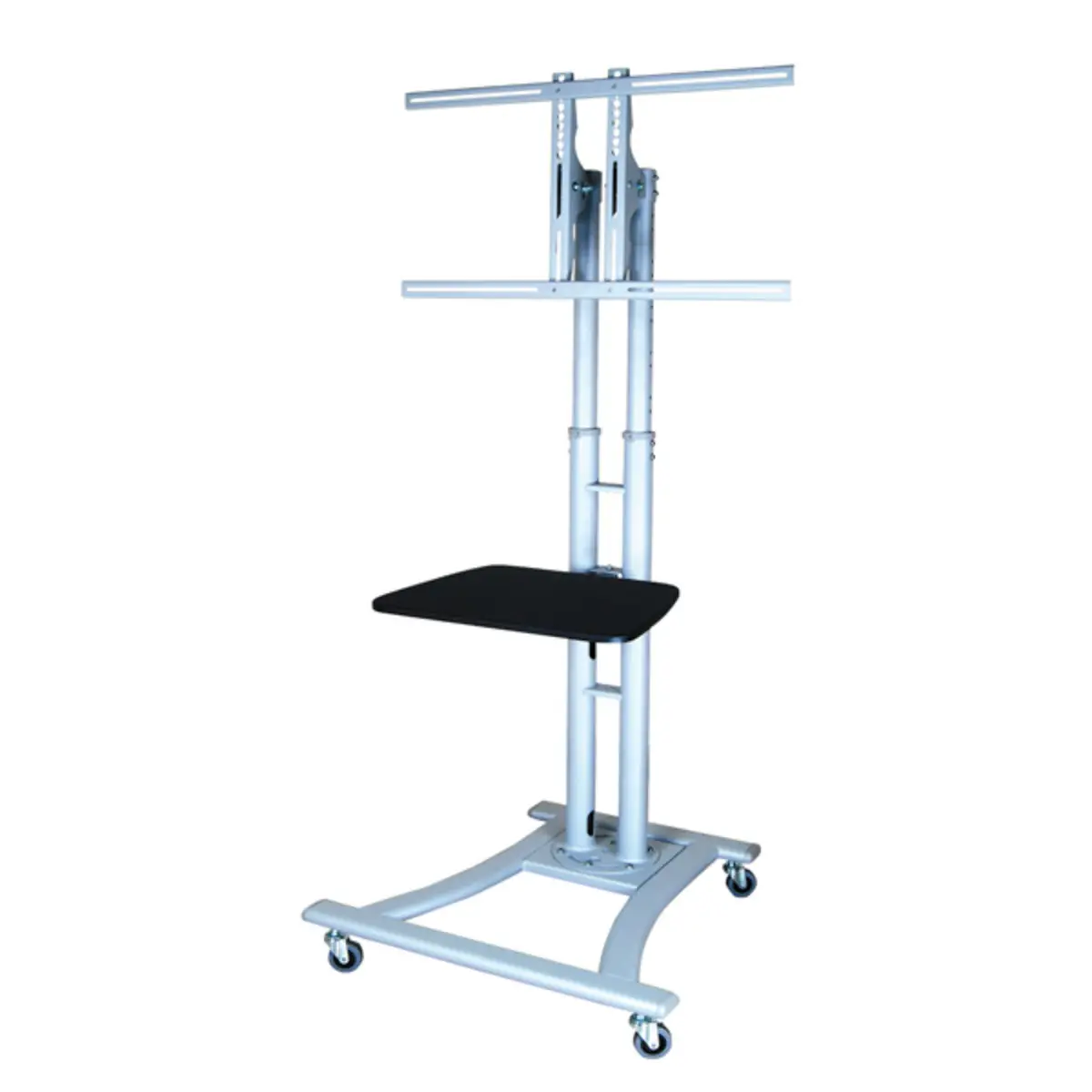 LCD-/TV-Rollständer bis 50kg (27" bis 60") Silbergrau