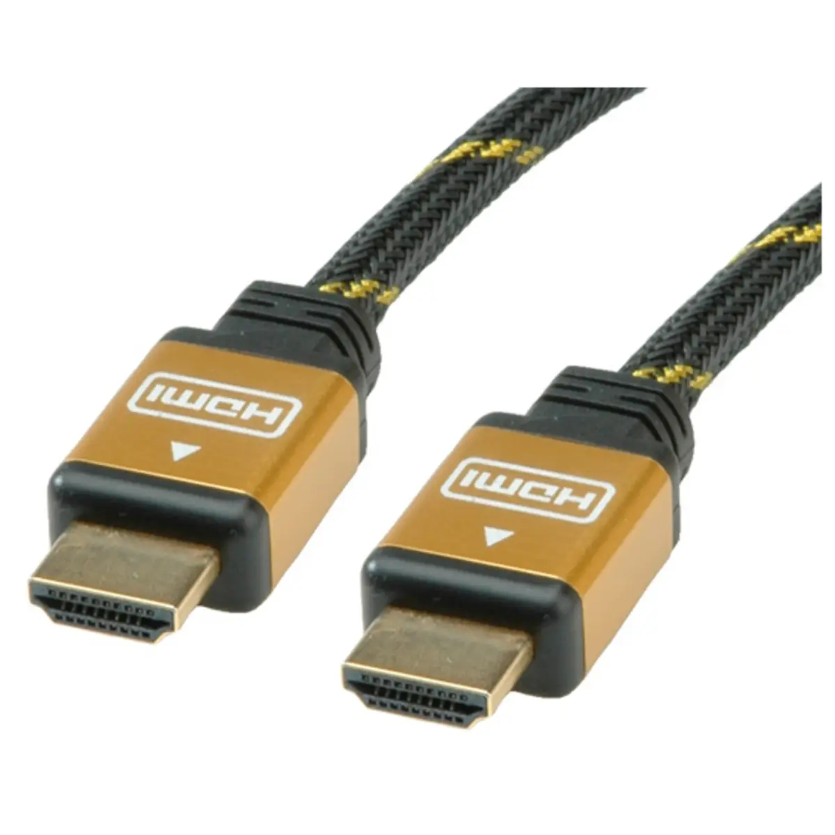 GOLD HDMI High Speed Kabel mit Ethernet Stecker/Stecker Schwarz 15m