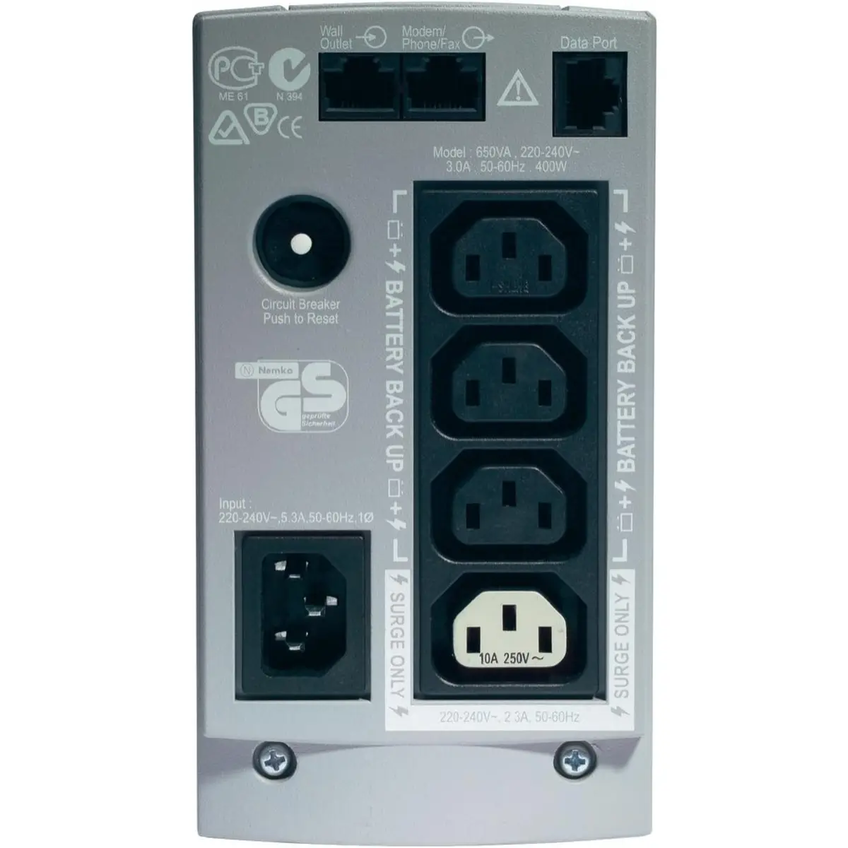 Back-UPS CS 650VA 230V USB/serial