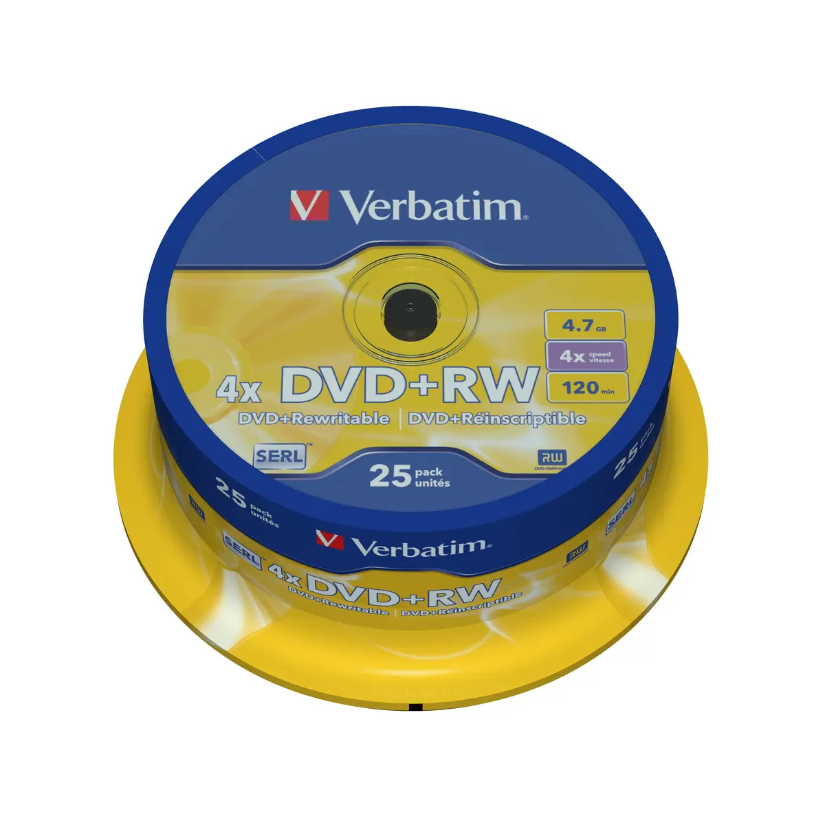 DVD+RW 4,7GB 4x Scratch 25 Stück Spindel