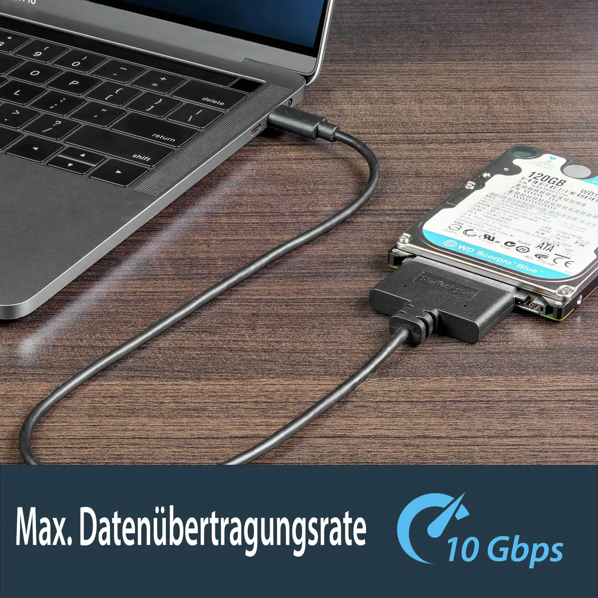 StarTech USB 3.1 adaptorcable with USB-C for 2,5inch SATA Ltowerke