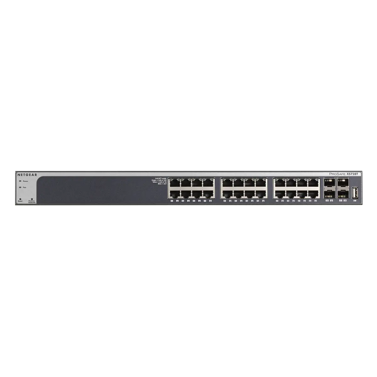 ProSAFE XS728T Switch 24x10GBase-T + 4x10 Gigabit SFP+ Desktop an Rack montierbar