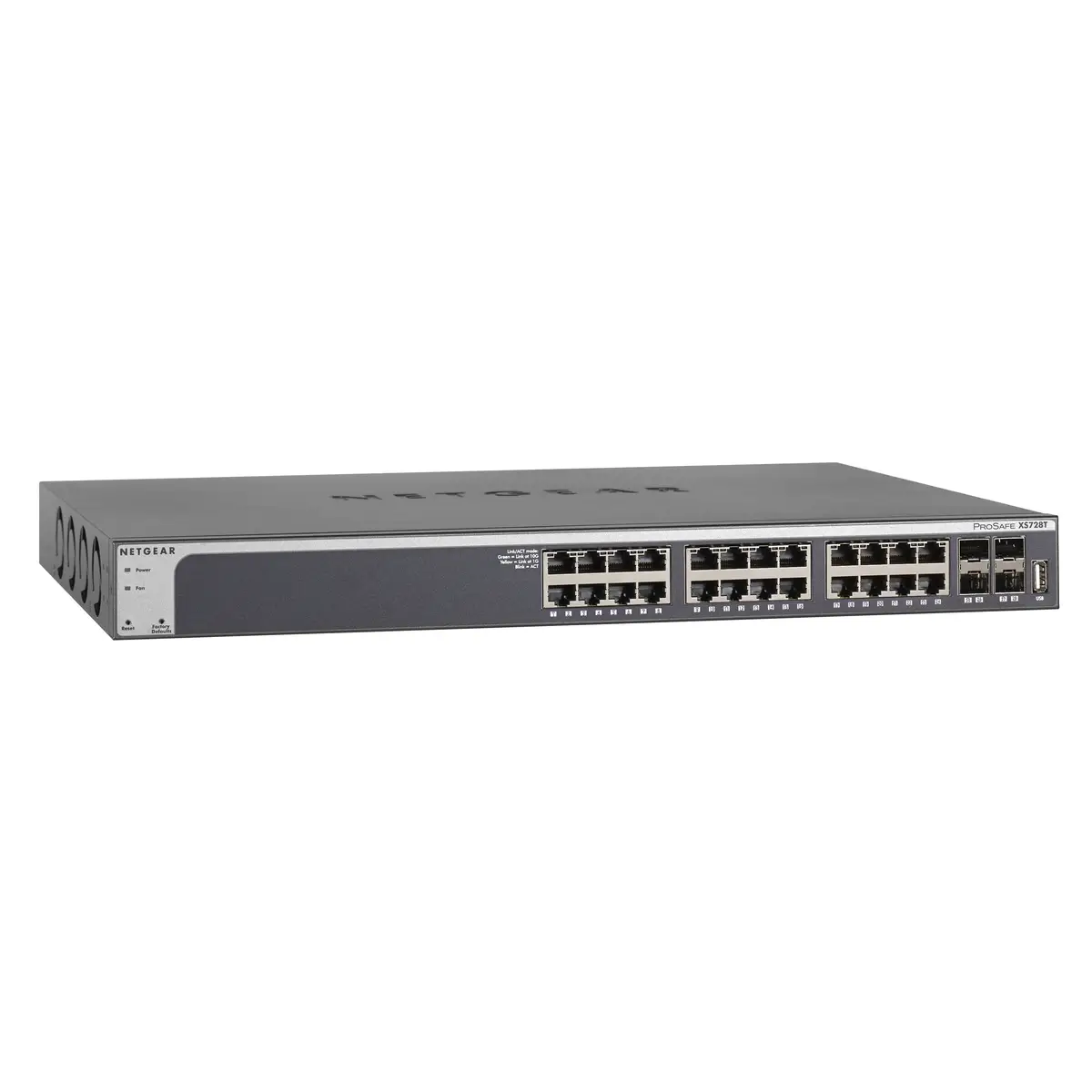 ProSAFE XS728T Switch 24x10GBase-T + 4x10 Gigabit SFP+ Desktop an Rack montierbar