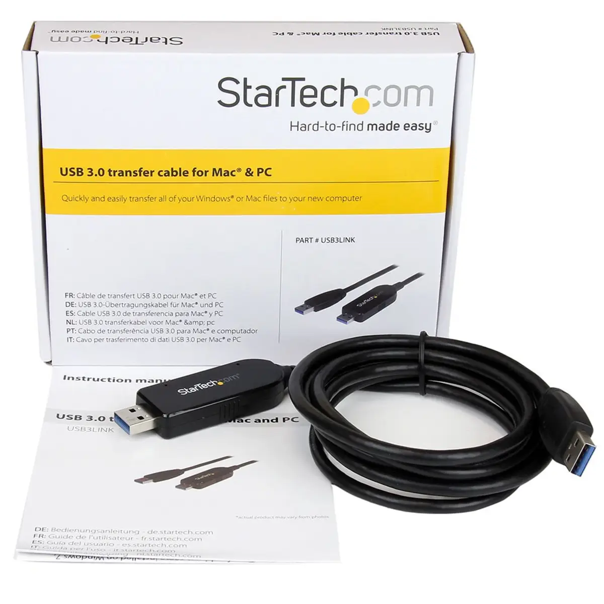USB Kabel USB-3.0USB-3.0 Männlich/Männlich Schwarz 1,8m